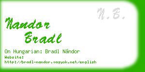 nandor bradl business card